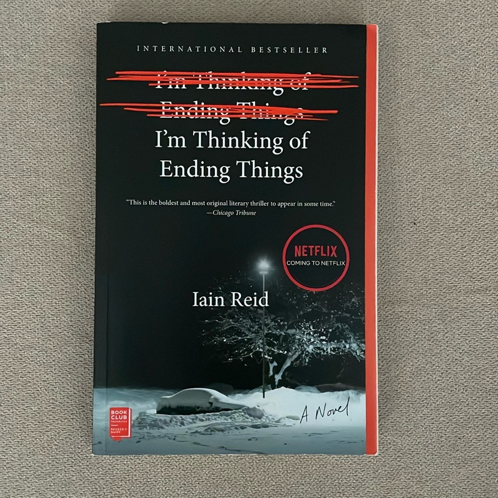 I’m thinking of ending things paperback book